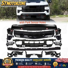 For 2022-2026 Chevy Silverado 1500 Front Bumper Cover Assembly Black W/Fog Light picture