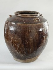 Chinese Ming - Qing Martaban Ware Stoneware Storage Jar 15