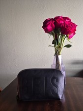 BEIS Black Leather Cosmetic Pouch Travel - Used picture