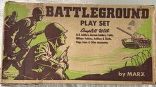 Vintage Marx Battleground play set in Original box with play mat picture