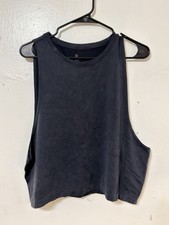 OFFLINE By Aerie Tank Top Womens Large Black Real Me Xtra Cropped Yoga Athletic picture