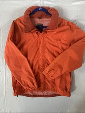 The North Face Jacket Mens L Orange HyVent Hooded Windbreaker Lightweight picture