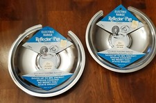 2 Stanco 602-8 Chrome  Electric Range Reflector Pans for hinged Elements 8 in.  picture