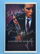 AMERICAN PSYCHO MOVIE POSTER 11x17 SIGNED BY 4 AUTHENTICATED withCOA  picture