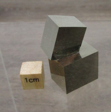 Incredible Pair of Superb Intergrown Pyrite Crystal Cubes Navajun Rioja, Spain 3 picture