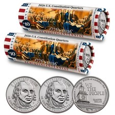 2026 P & D Set • U.S. Constitution We the People  Quarter • DOI Rolls USA250 picture