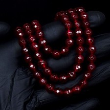 3 Strand Red Garnet Amazing Cut 436.00 Cts Beaded Stunning Necklace  VK 42 E639 picture