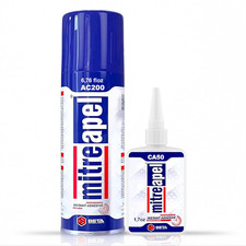 MITREAPEL CA Glue with Activator (1.7Oz-6.7 Floz) Instant Bond Professional Cyan picture