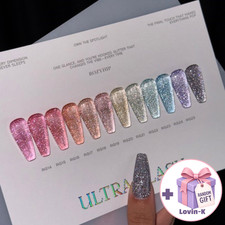 Rozyhip Ultra Flash 12pcs Set Glitter Sparkle Gel Nail Polish K-Nail picture