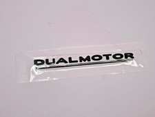 Tesla DUAL MOTOR Emblem MATTE BLACK Model 3 & Y Rear Lid Trunk Emblem Logo Badge picture