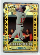 Chipper Jones 1999 Topps Stars 'N Steel Gold Holographic Dome Domed #3 Braves picture