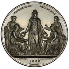 DENMARK Copenhagen Nordic Exhibition 1888 white metal Medal / Bergsøe-523 picture