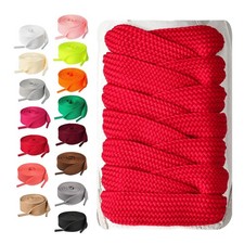 Booyckiy 2 Pairs 3/4'' Fat Shoe Laces for Sneakers, Red, 47in picture