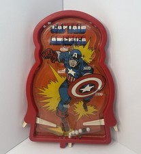 Vintage 1976 Hasbro Marvel Comics Captain America Pinball Bagatelle Table Top picture