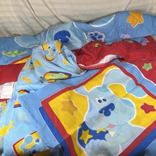 HTF Vintage Dan River Blue Clues Toddler Bedding 4 Piece Set Comforter RARE picture