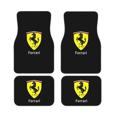 4 Piece Ferrari Car Front & Rear Floor Mat Set Non-Slip Carpet Mats picture
