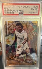 Topps 2022-23 Crystal Premium UCL Vini Jr. Red Dragon Orange /25 PSA 10 picture