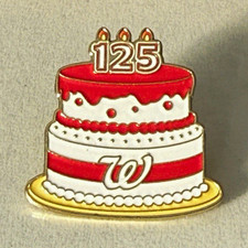 Cake Design “125” Washington Nationals “W” Collectible Pinback picture