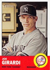 Joe Girardi 2012 Topps Heritage Baseball card Base #382 New York Yankees picture
