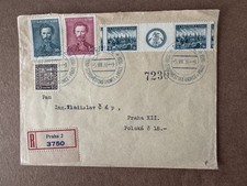 1938 Prague Czechoslovakia Registered Local Cover picture