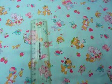 Yuwa Atsuko Matsuyama 30's Collection Baby Animals  Primary Colors on Aqua  1 Yd picture