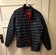 Patagonia Men's Down Puffer Jacket Full Zip Blue/red Size M picture