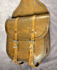 VTG Elkhorn Saddlery Tucson AZ Leather Saddlebags Heavy Duty Western Horse Gear picture