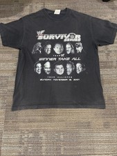 Vintage WWF Survivor Series 2001 PPV Event Shirt Large RARE HTF Stone Cold  picture