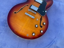 6 Strings Electric Jazz Guitar Bone Nut Glossy Finished Flame Maple Top Guitarra picture