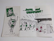 Hibernian FC Very Rare Harry Gilzean Christmas card Lawrie Reilly hand signed picture
