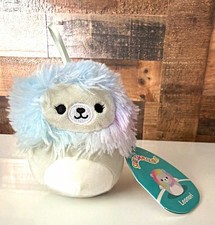 Squishmallows Leonori Bear Mini Plush White Blue Purple Washable Hang Tag 2023 picture