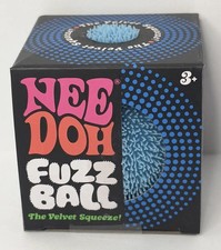 Schylling NEEDOH Fuzzball Blue Edition Authentic Factory Sealed Velvet Squeeze picture