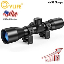 CVLIFE 4x32 Compact Scope For Air Rifle Crossbow AlRSOFT PeIIet Gun +Scope Mount picture
