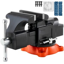 Uimoso 5-Inch Heavy Duty Bench Vise with Swivel Locking Base for Versatile Use picture