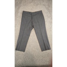 Brooks Brothers Explorer Vitale Barberis Canonico Grey Plaid Dress Pants 36x23.5 picture
