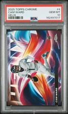 Cam Ward Rookie Helix SSP PSA 10 GEM MINT 2025 Topps Chrome RC Low Pop picture