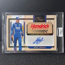 Kyle Larson 5/5 AUTO Holo Gold BOOKEND #5 MATCH 2026 Panini Turn Four NASCAR picture