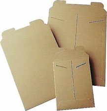25 13 x 18 Kraft No Bend Tab Lock Mailers Rigid Flat Photo Document Envelopes picture
