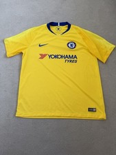 Chelsea 2018/19 Away Shirt Nike Mens Large L Yellow Yokohama Dri-FIT 919008 picture