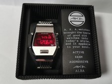 NMint Seiko Alba AKA AMAD003 W670-4000 Darth Vader Silver Vintage Watch JDM picture