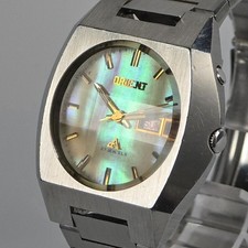 ORIENT Chronoace 0429-33150 Shell Dial Automatic Watch 17cm needs battery picture