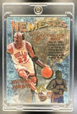 1995-96 Topps Stadium Club Michael Jordan Joe Dumars #N10 Nemeses Chicago Bulls picture