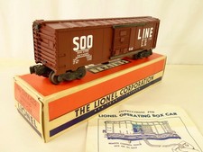 LIONEL POSTWAR 3494-625 HIGH GRADE UNRUN MONON OPERATING BOX CAR W/ GREAT OB picture