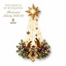 Bethlehem Star of Faith Lighted Nativity Wall Decor Christmas LED Religious Wall picture