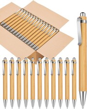 100pcs Bamboo Pens Bulk Wooden Bamboo Pens Engraving Wooden Ballpoint Pen picture
