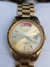 Vintage Ricoh Mechanical Automatic President 21J Jewels Gold Plated picture