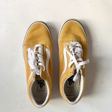 Vans Old Skool Mustard Yellow Suede Canvas Sneakers Mens 6.5 Womens 8.0 picture