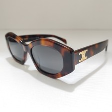 Authentic Celine CL40238U Triomphe Havana Cat-eye Sunglasses Grey Lenses picture