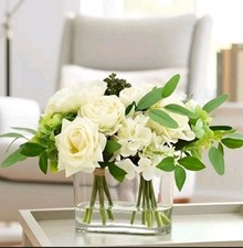 Nearly Natural Faux 10” ydrangea Arrangement,Artificial Flowers picture
