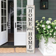 Home Sweet Home Porch Sign Wooden Welcome Sign Vertical Hanging Signs For Stand picture